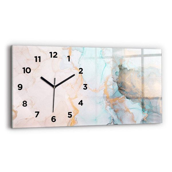 Horizontal wall clock Abstract painting