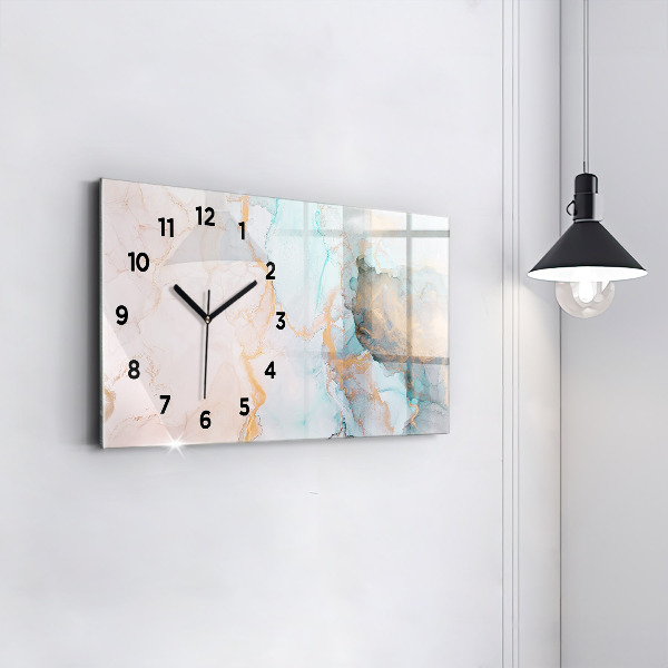 Horizontal wall clock Abstract painting
