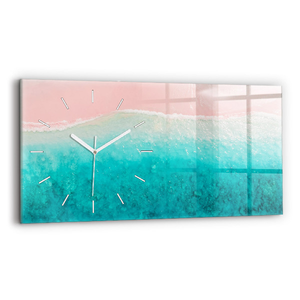 Horizontal wall clock Beach sea sand