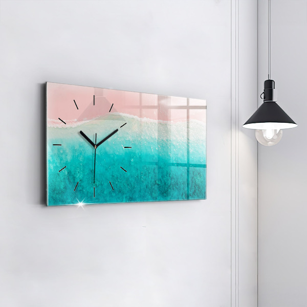Horizontal wall clock Beach sea sand