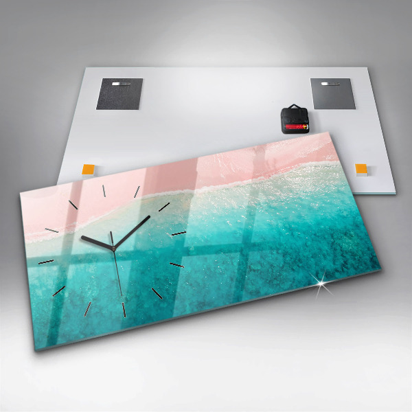 Horizontal wall clock Beach sea sand