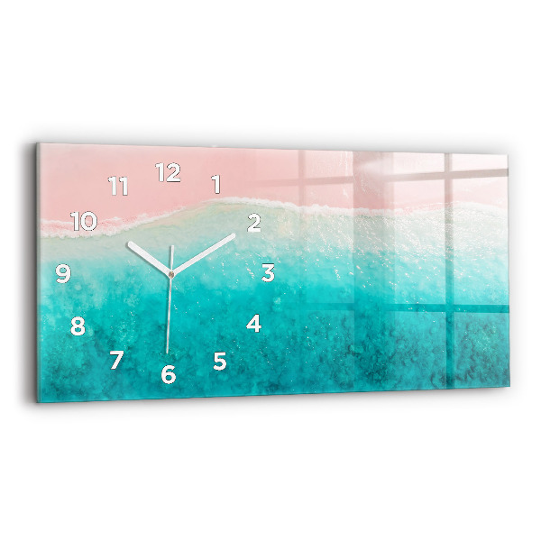 Horizontal wall clock Beach sea sand