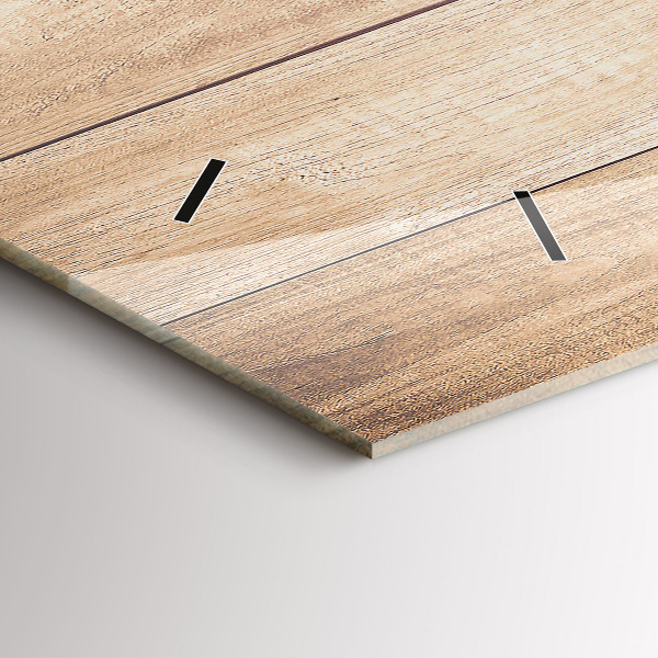 Horizontal wall clock Wooden texture