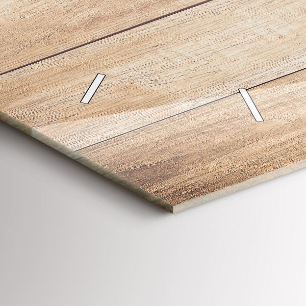 Horizontal wall clock Wooden texture