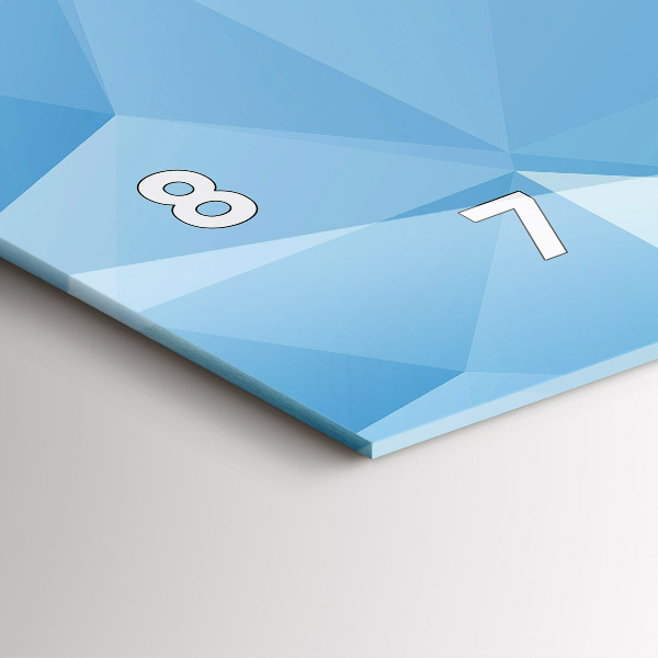 Horizontal wall clock Triangles abstract