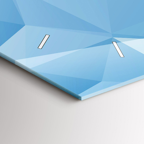 Horizontal wall clock Triangles abstract