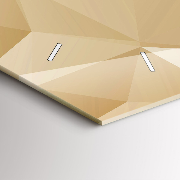 Horizontal wall clock Triangles abstract