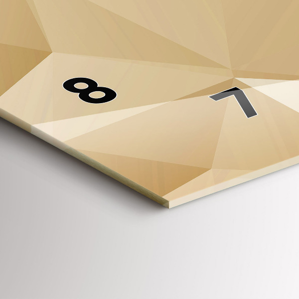 Horizontal wall clock Triangles abstract