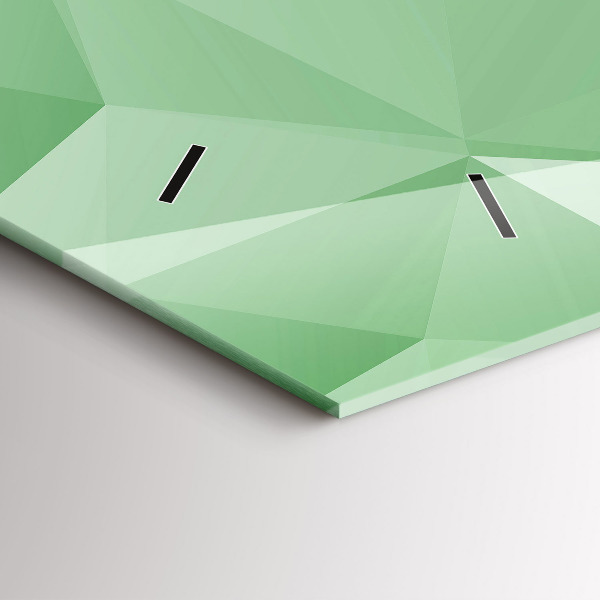 Horizontal wall clock Triangles abstract