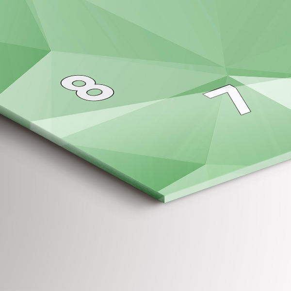 Horizontal wall clock Triangles abstract