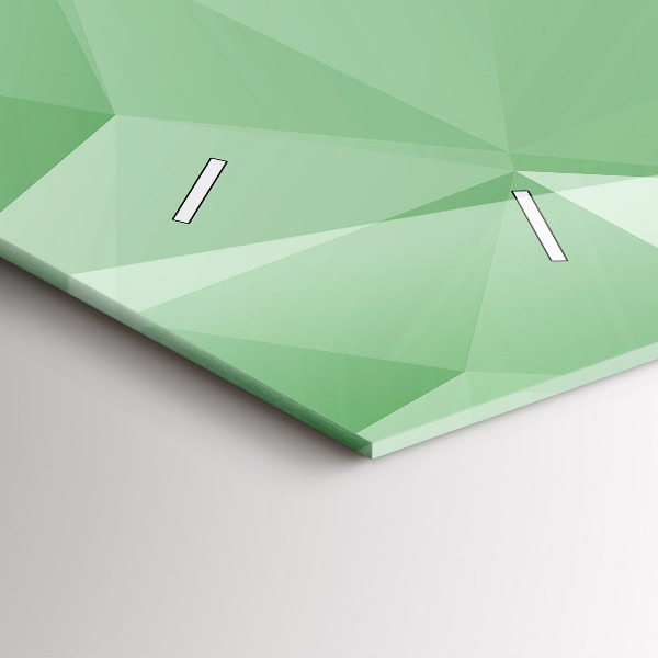 Horizontal wall clock Triangles abstract