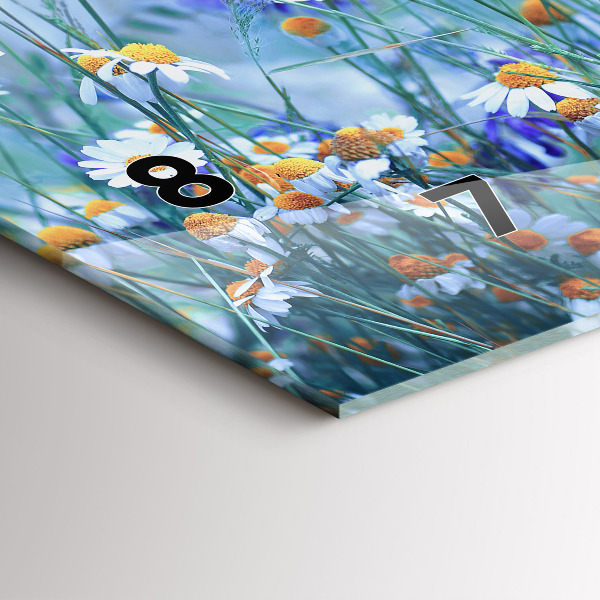 Horizontal wall clock Butterfly in the meadow