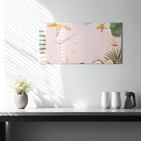 Horizontal wall clock Summer mood