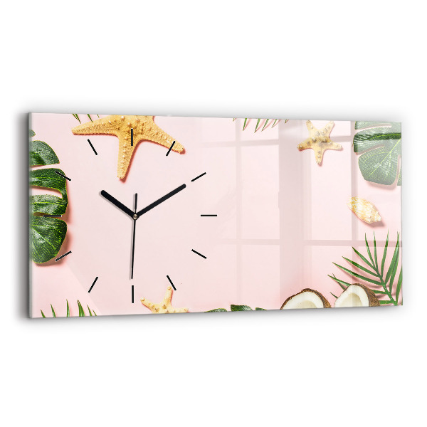 Horizontal wall clock Summer mood