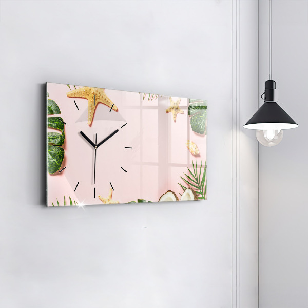 Horizontal wall clock Summer mood