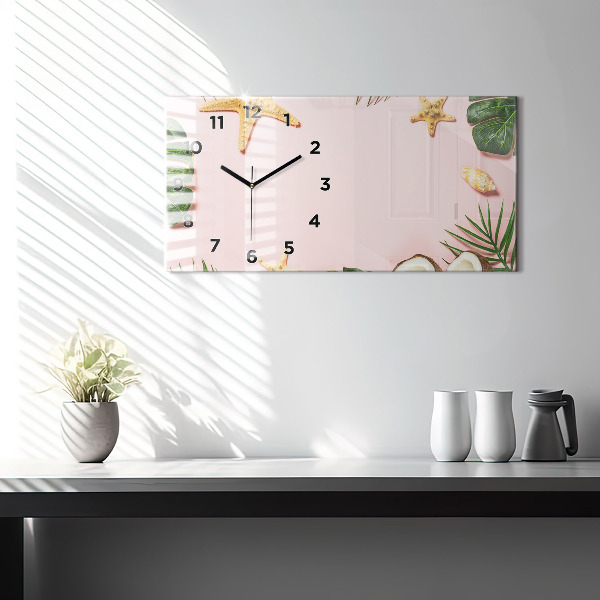 Horizontal wall clock Summer mood