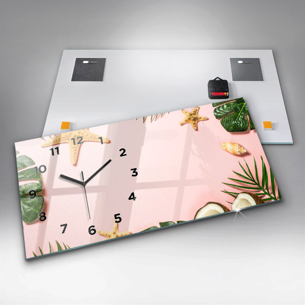 Horizontal wall clock Summer mood
