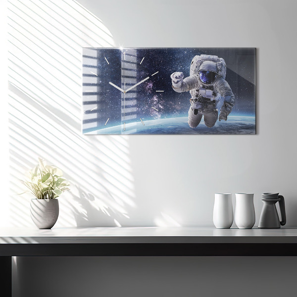 Horizontal wall clock Astronaut