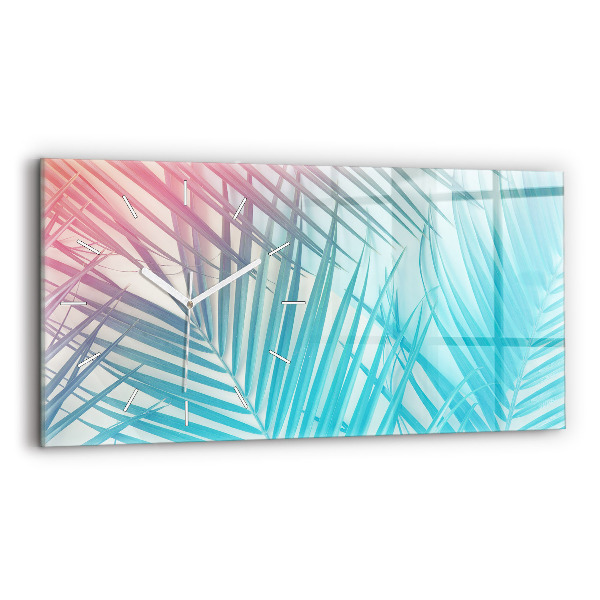 Horizontal wall clock Tropical palm tree