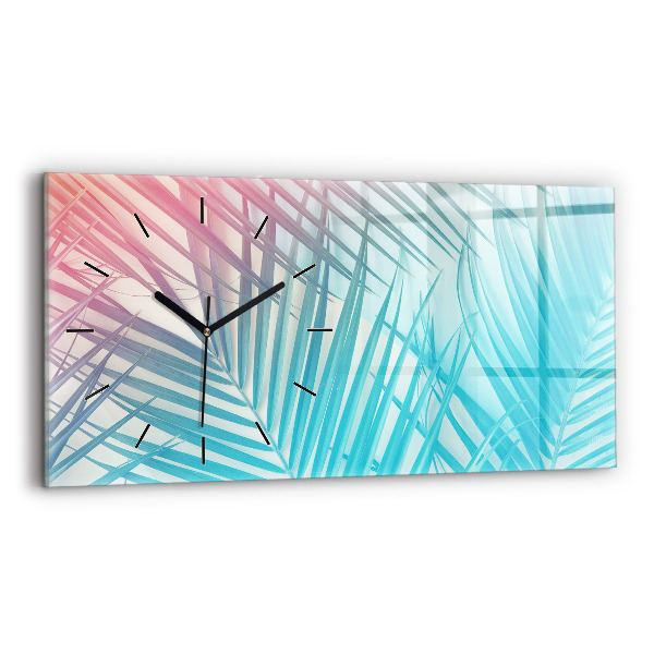Horizontal wall clock Tropical palm tree