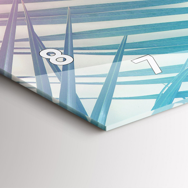 Horizontal wall clock Tropical palm tree