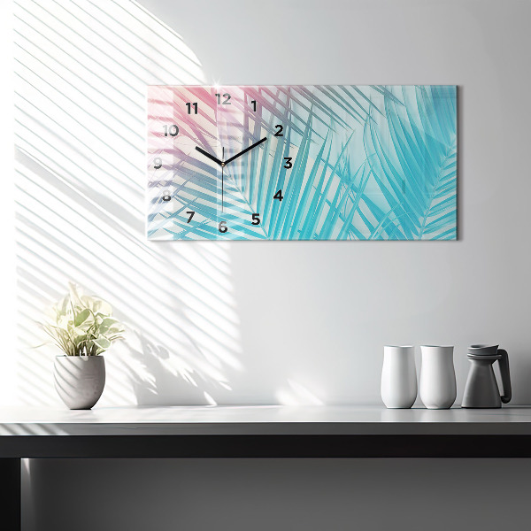 Horizontal wall clock Tropical palm tree