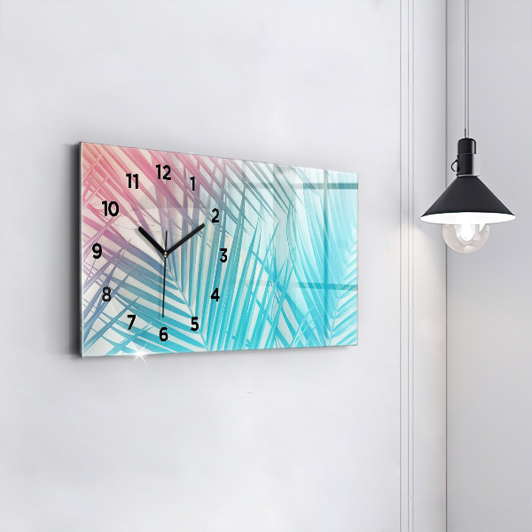 Horizontal wall clock Tropical palm tree