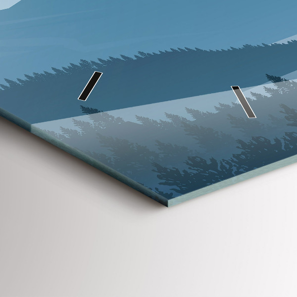 Horizontal wall clock Mountain Landscape