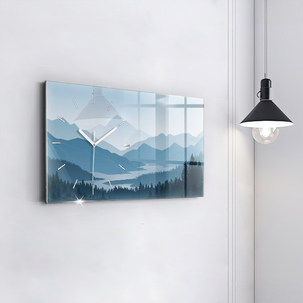 Horizontal wall clock Mountain Landscape
