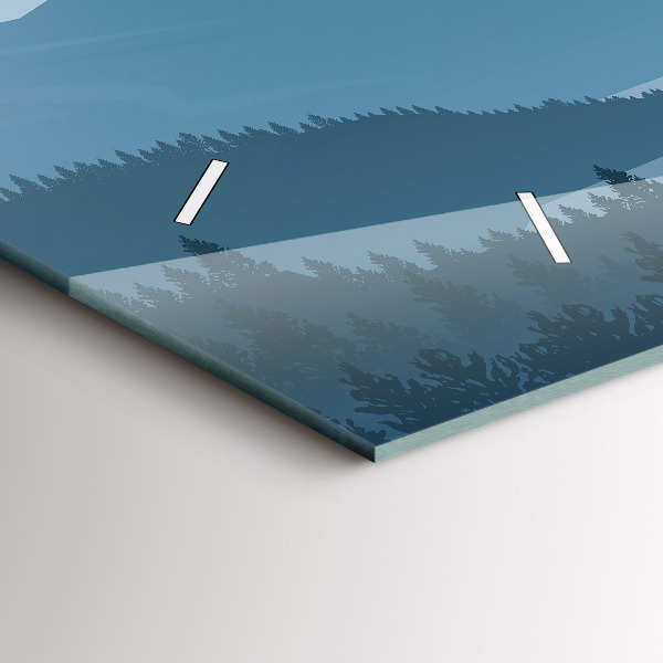Horizontal wall clock Mountain Landscape