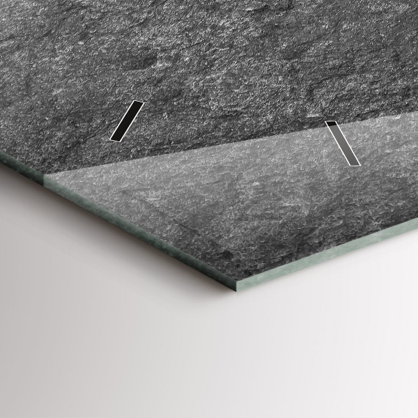 Horizontal wall clock Volcanic rock