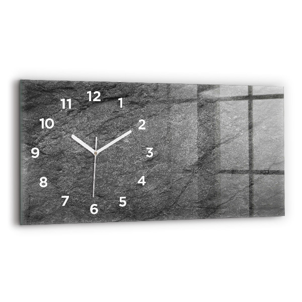 Horizontal wall clock Volcanic rock
