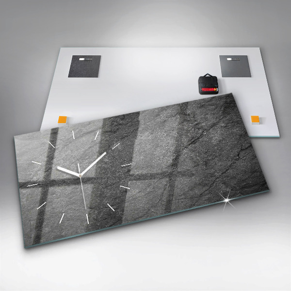 Horizontal wall clock Volcanic rock