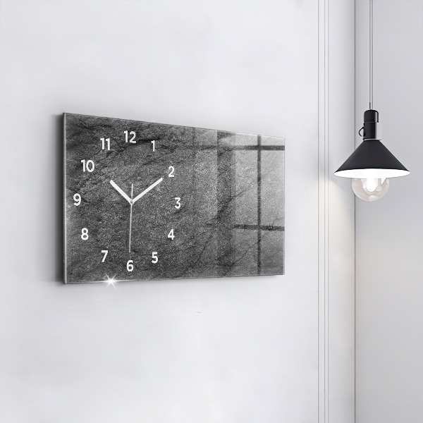 Horizontal wall clock Volcanic rock