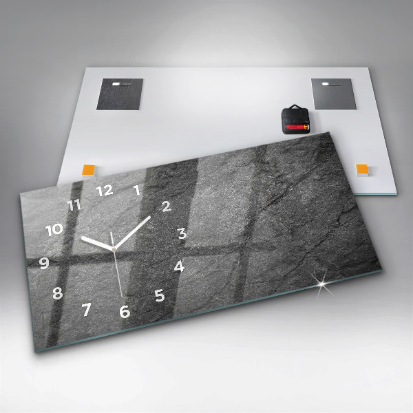 Horizontal wall clock Volcanic rock