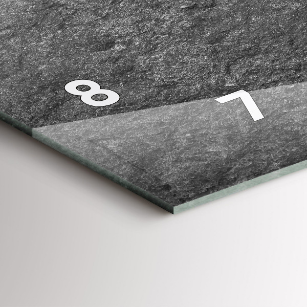 Horizontal wall clock Volcanic rock