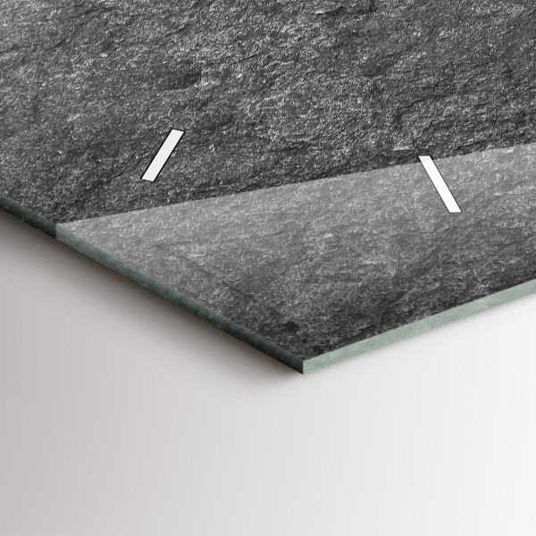 Horizontal wall clock Volcanic rock