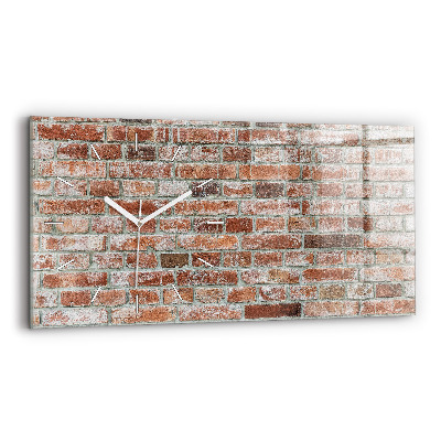 Horizontal wall clock Brick wall