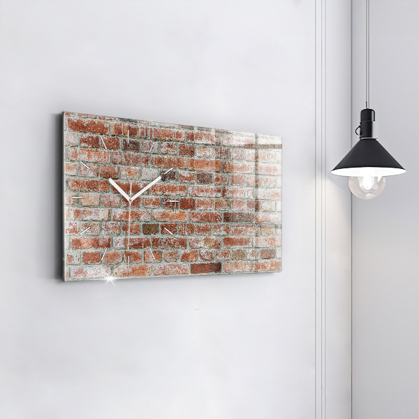 Horizontal wall clock Brick wall