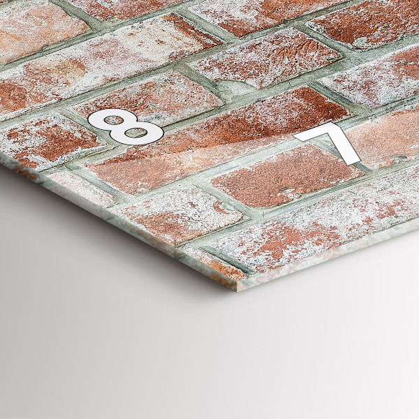 Horizontal wall clock Brick wall