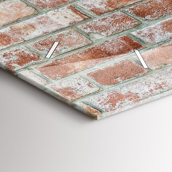 Horizontal wall clock Brick wall