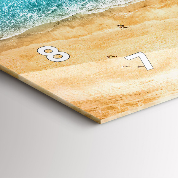 Horizontal wall clock sea beach people