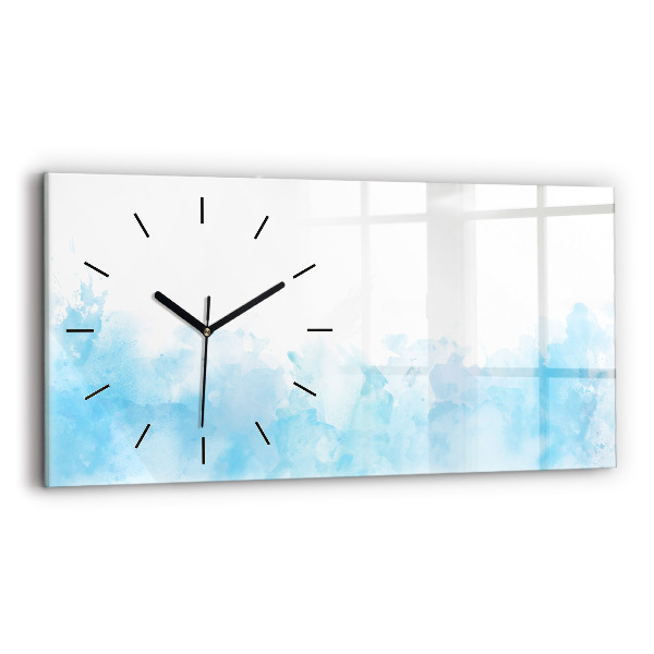 Horizontal wall clock Painted spots