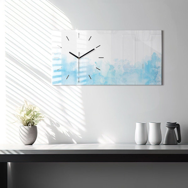 Horizontal wall clock Painted spots