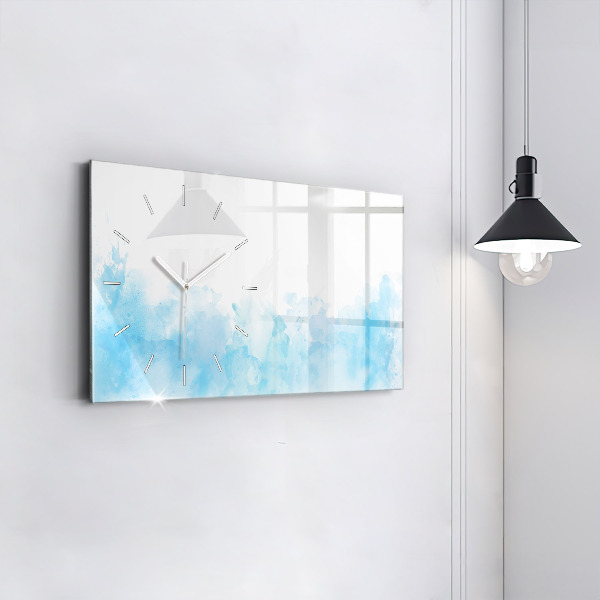 Horizontal wall clock Painted spots