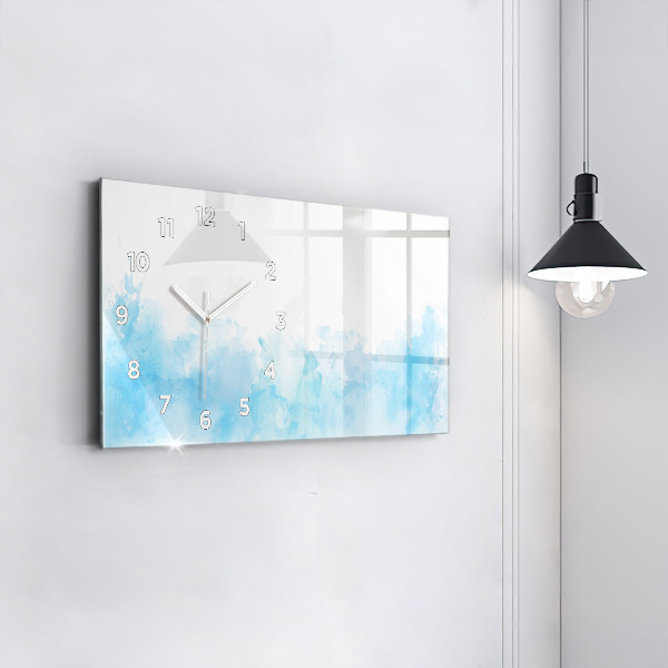 Horizontal wall clock Painted spots