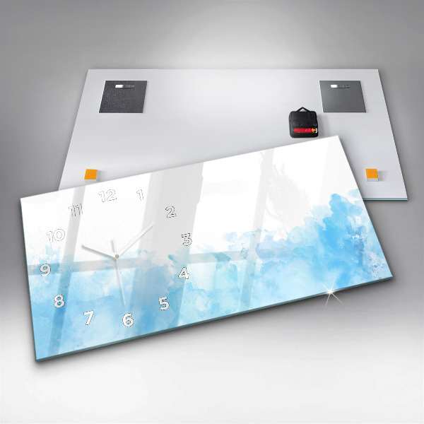 Horizontal wall clock Painted spots