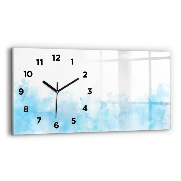 Horizontal wall clock Painted spots