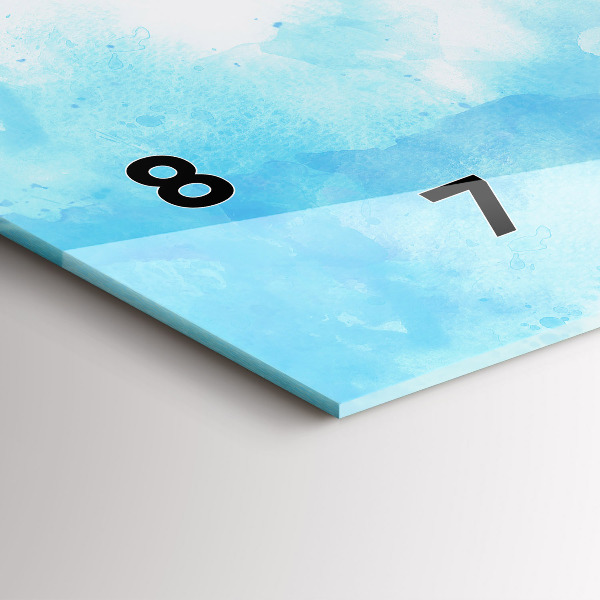 Horizontal wall clock Painted spots