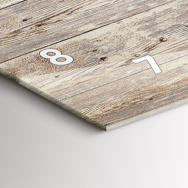 Horizontal wall clock Wooden panels